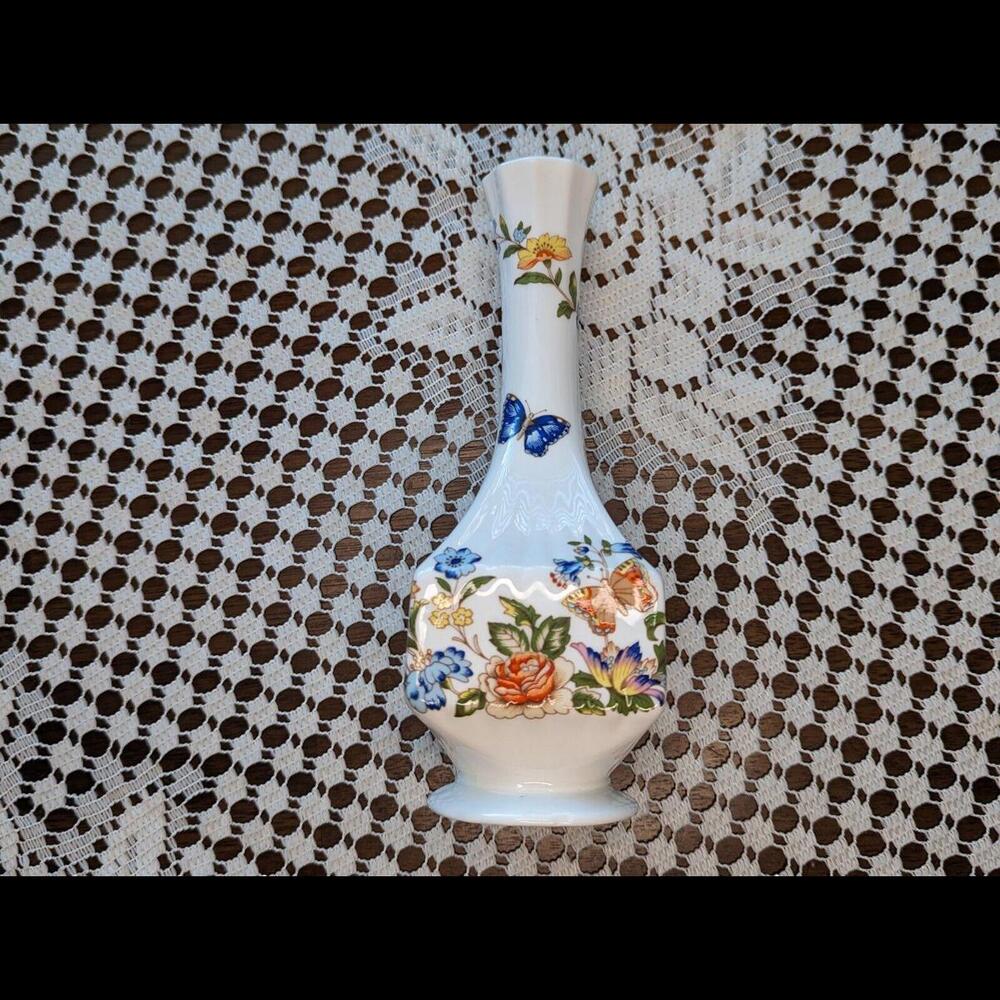 Vintage Aynsley Cottage Garden Bone China Vase